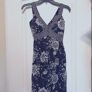 XX1 Mini Dress-Padded Cups-Floral-Size Small-Stella Blue & White-Spring-Summer